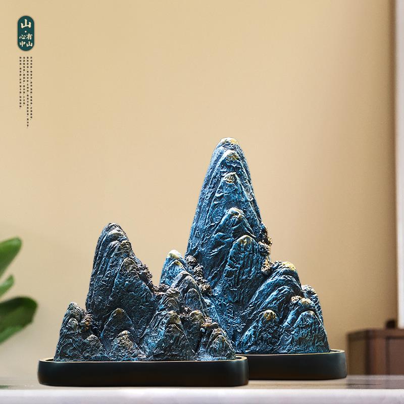 中式端假摆件山50023102轻奢档客厅电视柜酒柜办公室博古架高高大