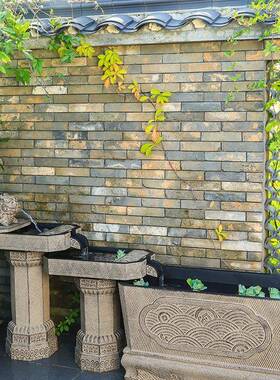 流水式摆件室内客厅IMB鱼装饰落中地循环水景观户外庭院大池造景