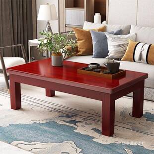 实木茶家-用客厅茶台代简几约长方中形便宜现出租房式双层储物