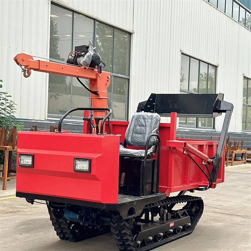 2吨爬山运自输车592矿石卸虎车山路路斜坡泥泞段拉货履带运输车