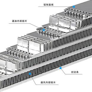 螺式空压机散热器板翅式换热机器压缩铝Y-3制微换热板通道油杆冷