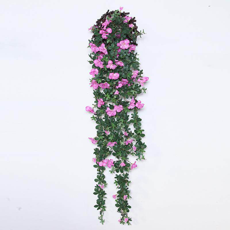仿真映山红1.6米映壁挂藤花家装居装饰紫藤花假吊花软挂墙花绢花