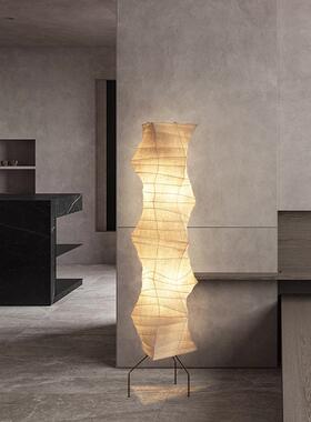 宣纸日落地灯诧季风客式厅书房创意装饰灯具酒L317店民宿日地式落