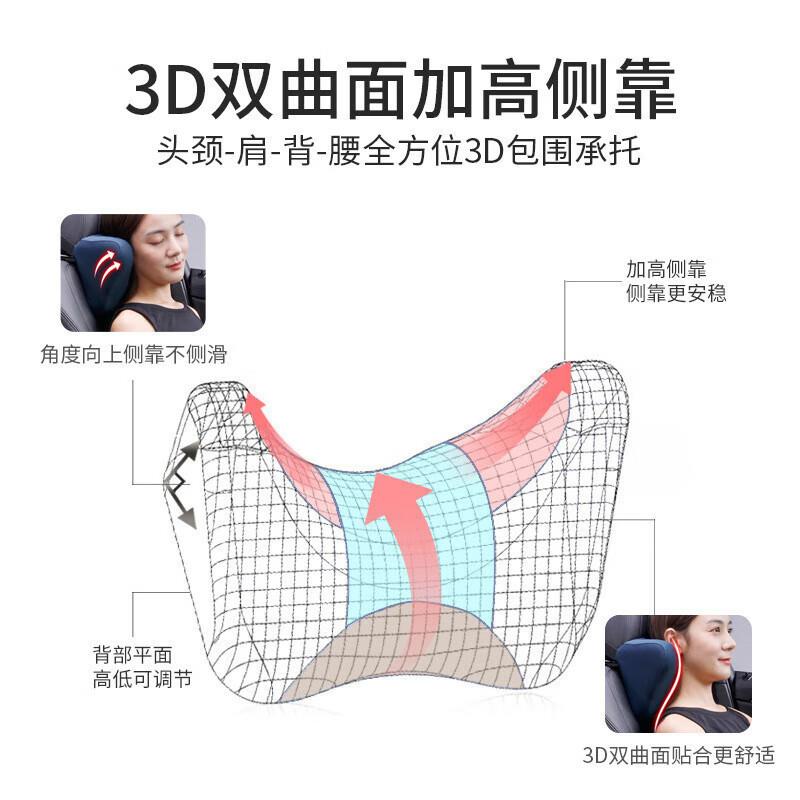 午舒倚安汽车头枕车载枕旅行午睡护棉颈枕车用休脖946枕靠记忆高