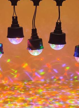 LED垂吊式氛围串灯遥控七彩装饰灯围节日婚庆酒娱吧乐场VGI所氛串