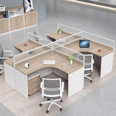 四人型位屏风办公桌工卡座屏风卡LVM位L办公室员简约桌椅组合工作