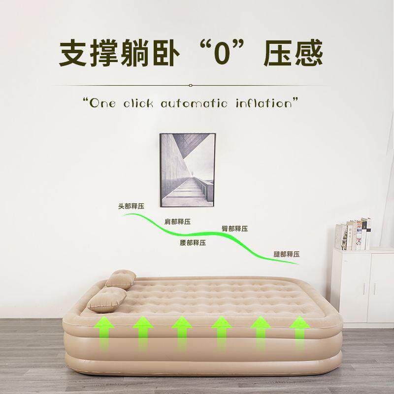 加厚充气床全叠自动打地外铺户露营双人折加家用高90便携单人气垫