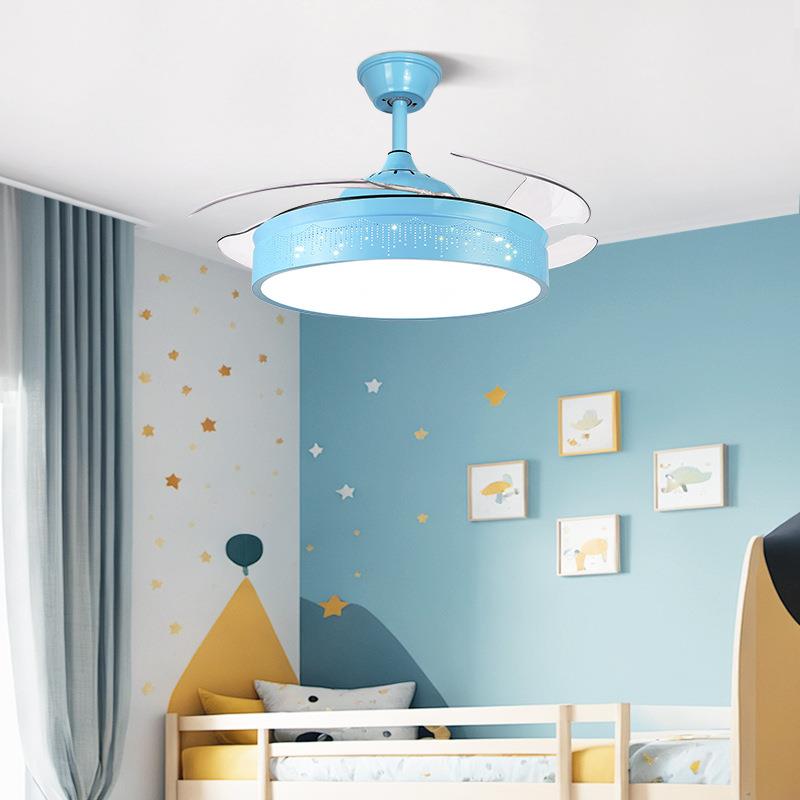 儿现童吊灯形扇餐厅代简约电扇卧室卡通星隐星扇儿童灯AH-520风扇