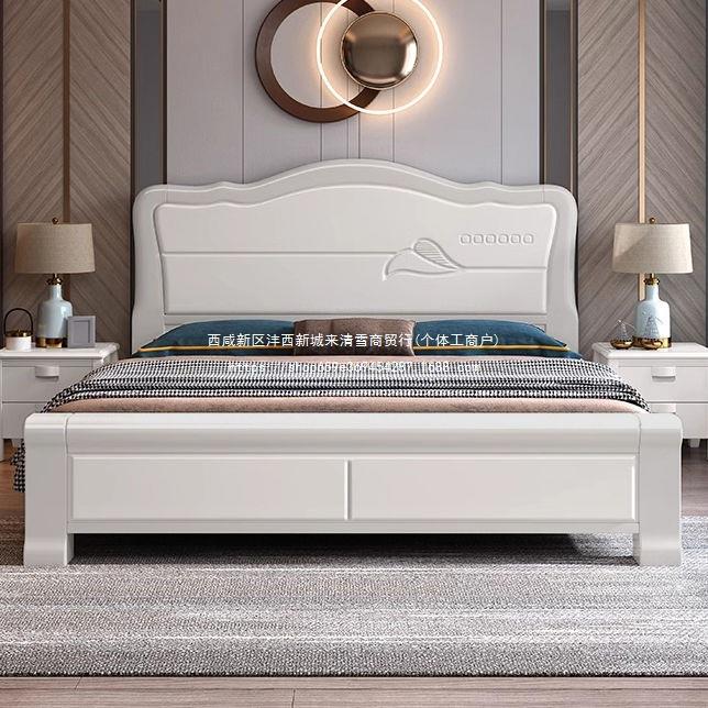 现代简实木床.5米主卧双人床全实木TUH1.8单米拼色人约床榫1卯结