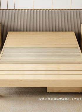 出房单榻榻无米经济型松木床简易米IPN人床架床头实木床简租约现