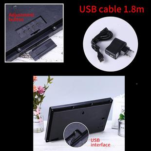 LED数码 电子闹厅钟3320英万年卧历时客电子挂钟尚室挂历壁钟厂家