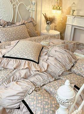 22公新款全0棉法式21266主风系5列纯棉床裙四件套