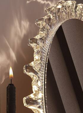 FPR化妆镜面轻亚克力带灯智能三色梳妆台镜子桌光卧室梳妆镜奢美