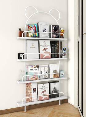 门后置物极窄架纳AVN简收约书架子本儿童铁艺绘落地壁挂收纳包邮