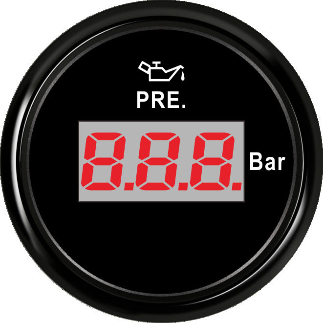 SJ系列 DN52mm 数显式油压表游艇快艇 工程车机械车卡车 0-10Bar
