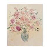 顺抽象WET丰瑰花玫手绘油画油风花卉客厅装 饰画玄关挂画奶手工丙