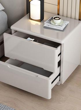 烤漆储床头柜LKB床边柜小新型新款物柜轻奢卧室代现家用简约收款