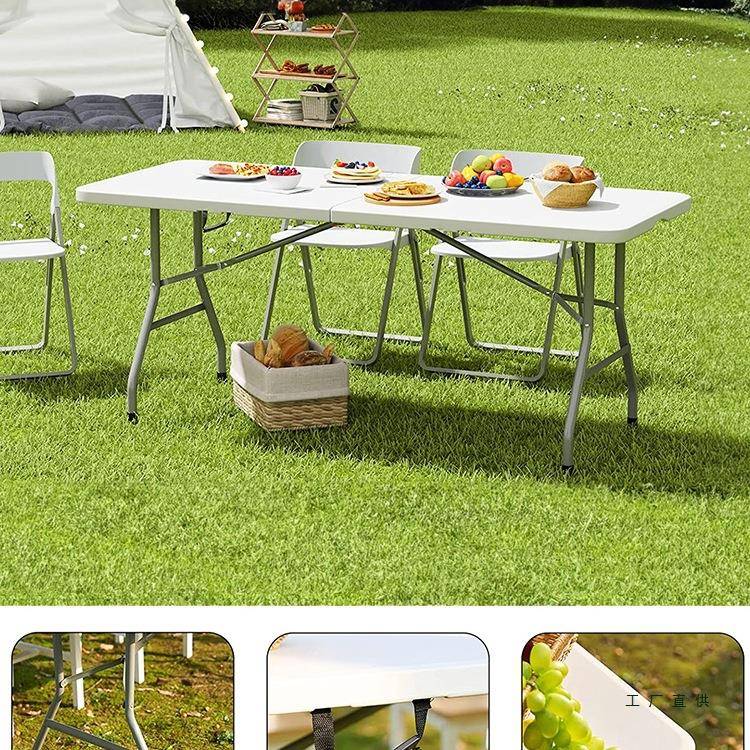 叠桌简便携式易折家用餐桌户外摆摊长方形习书F5M86M6H桌小户学型