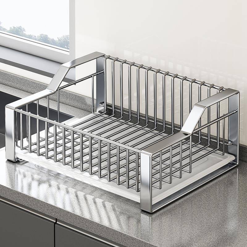 3架04不架钢碗碟收纳厨TTqwmhwz房置物架沥水篮晾碗架碗筷碗盘锈