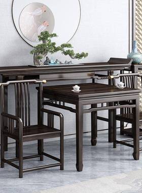 新中式明中33254堂六件套实木桌供佛台农村式约条案翘头桌简八仙