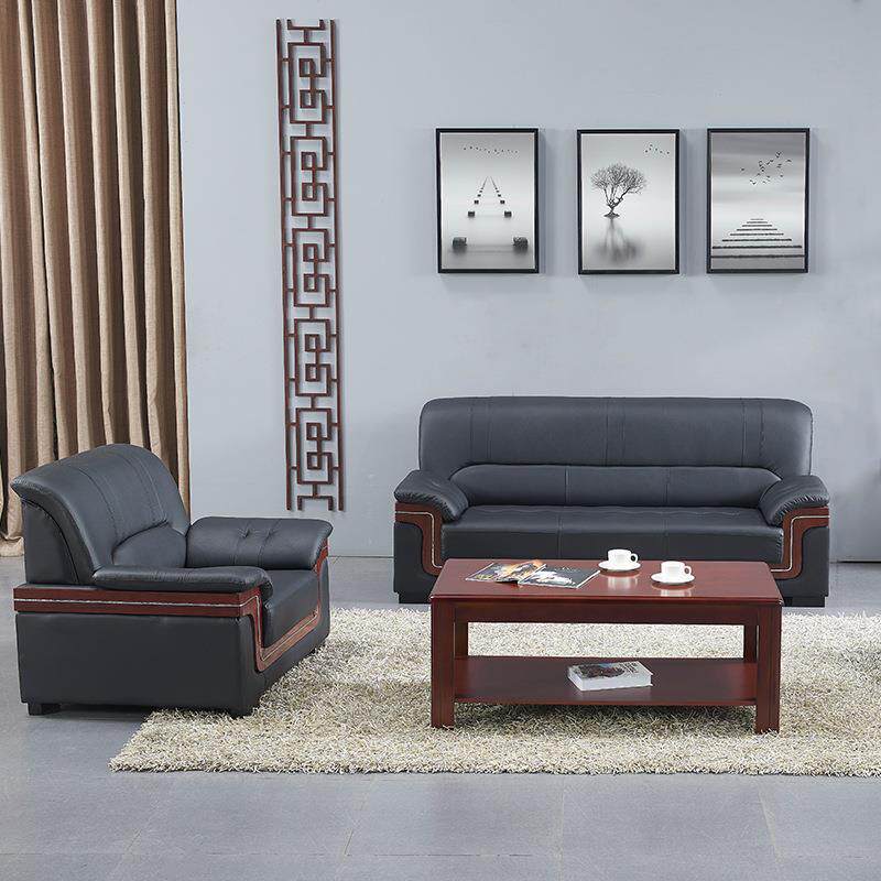 商人接待合办公三沙发茶几组实用办公沙发务会47客休闲办公室沙发