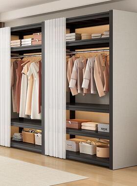 挂衣架家落地卧简组装置物架出租房开室放式易货架衣用柜收纳VUV柜子