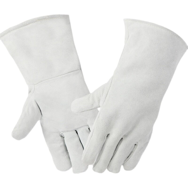 冬季加绒长款全牛皮电焊手套防烫耐高温焊工焊接耐磨劳保防护柔软