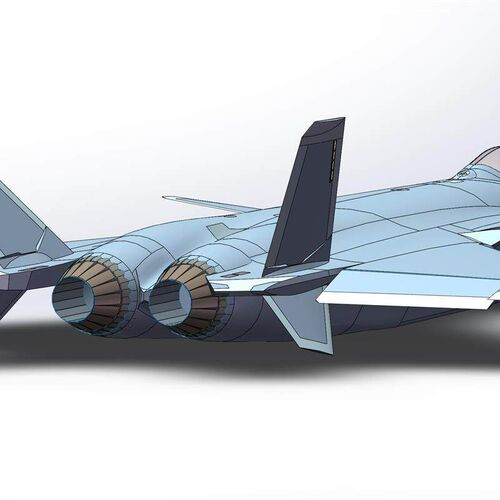 J20歼20图纸战斗机模型3D图纸数模SW三维建模Solidworks附STLSTP