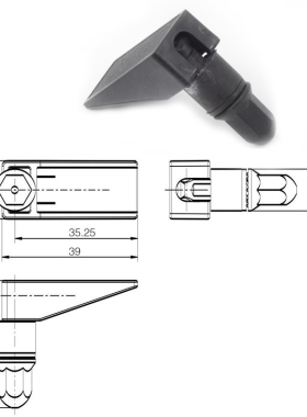 热卖黑色19-54-01类SOUTHCO DZUS膨胀式门锁塑胶小扣锁
