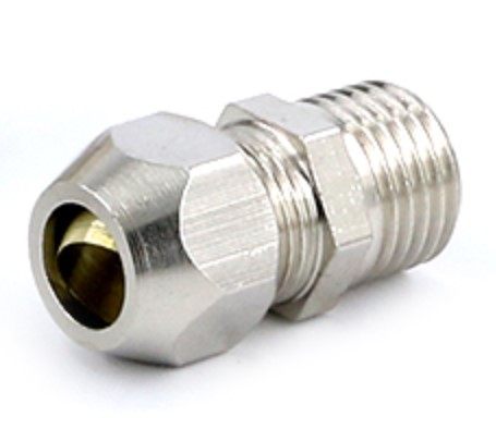 终端卡套接头铜管接头PC4/6/8/10/12-01/02/03/04分油管螺纹直通