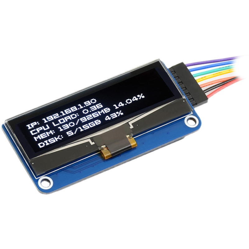 树莓派4代B Raspberry Pi 3B+ 2.23寸OLED显示屏 SPI/I2C主控屏幕