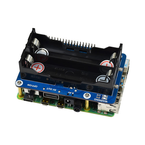 树莓派Raspberry pi 3B+/4B 锂电池18650不间断电源UPS供电扩展板
