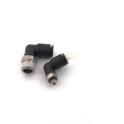 气动90度弯头气管快插快速接头2分外螺纹转塑料管快插弯头PL6-01