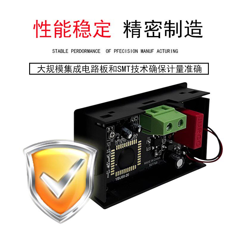 液晶数显交流电压表 D69-20 两线直接式 AC80-500V YBU69-20