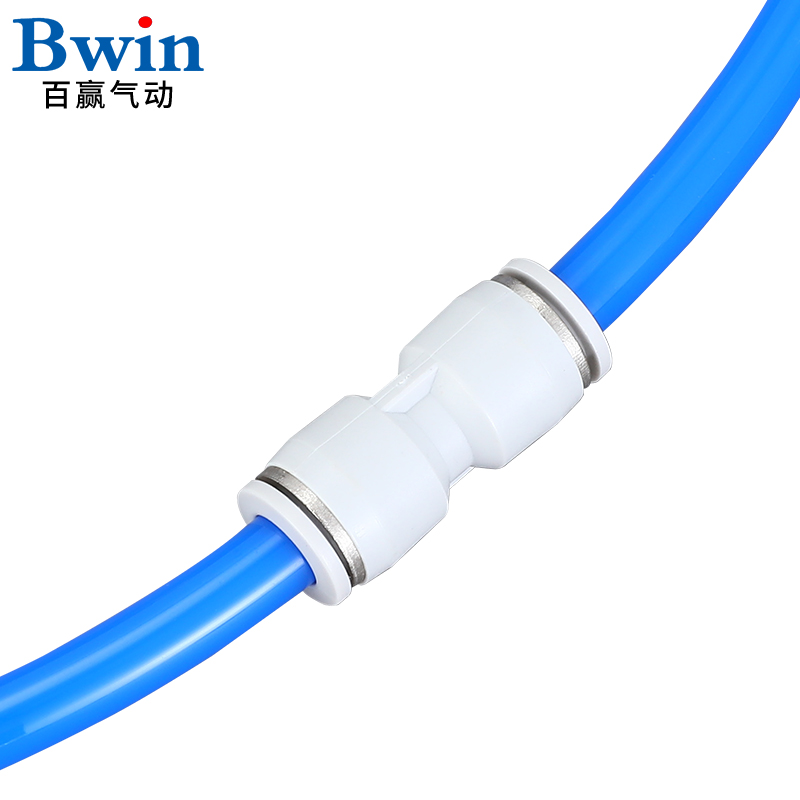 白色气动元件变径快插快速接头PG 直通PU弯通PV4/6/8/10/12/14/16