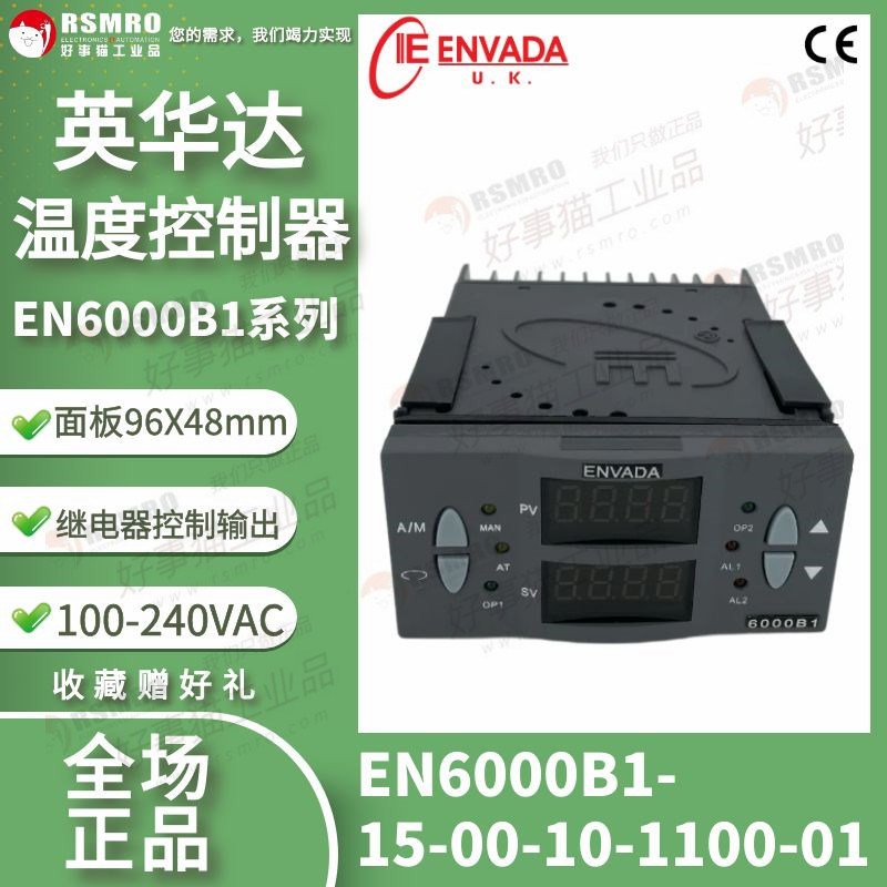 EN6000B1-15-00-10-1100-01 ENVADA温控调节器继电器输出100-240V