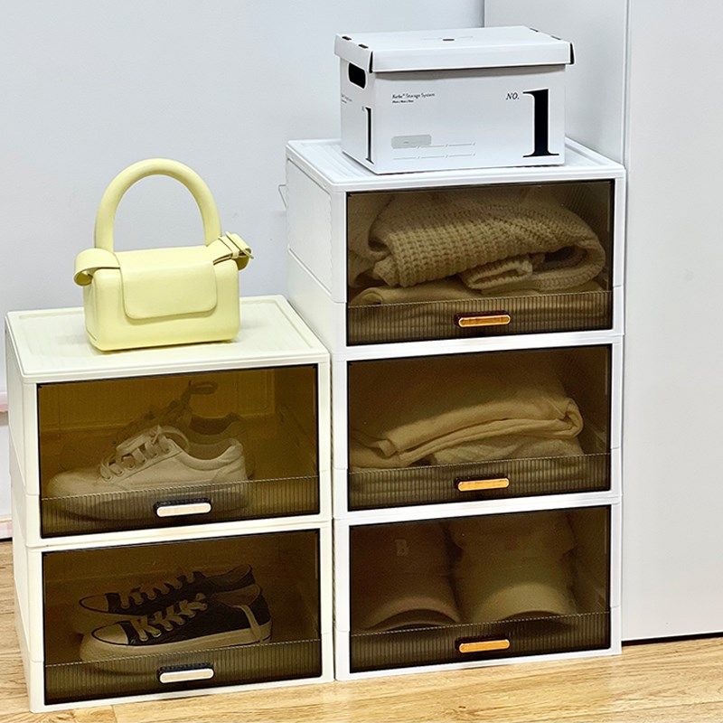 家用收纳箱鞋盒翻盖可叠加防尘储物箱子卧室床头柜置物架衣物储物,机械设备,矿山专用设备,淘宝优惠券,粉丝福利购,淘宝优惠卷