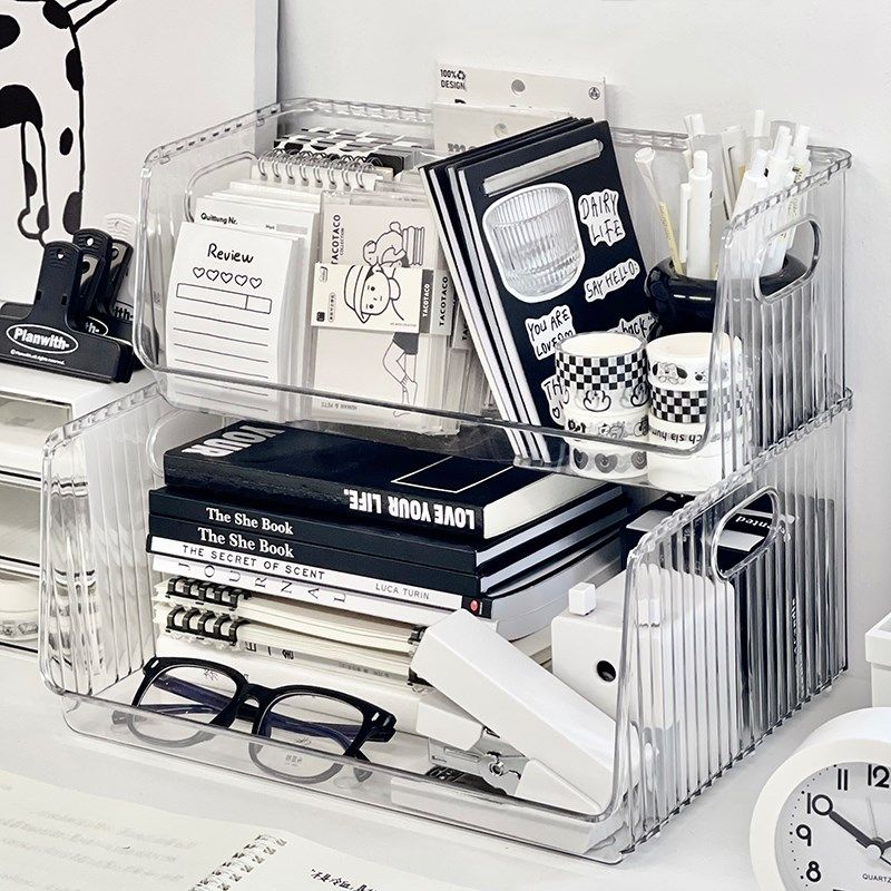 透明收纳盒亚克力化妆品置物架波纹高级感书桌整理盒护肤品收纳架,机械设备,矿山专用设备,淘宝优惠券,粉丝福利购,淘宝优惠卷
