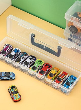 美泰Hotwheels风火轮收纳盒车模 男孩玩具车模防尘箱整理箱多美卡