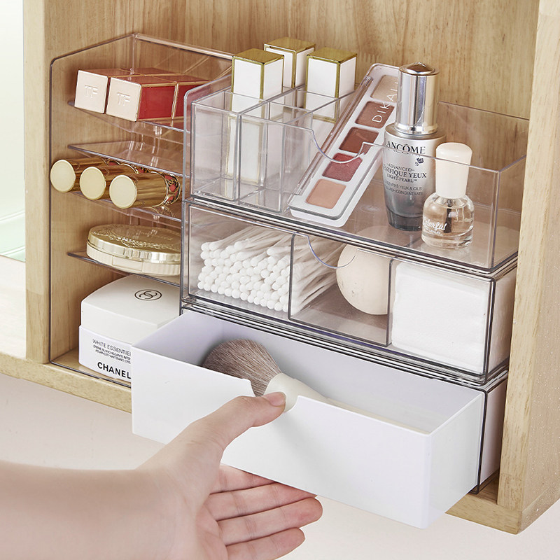 镜柜收纳盒卫生间浴室洗漱台化妆品口红置物架透明分格抽屉储物盒,纺织面料/辅料/配套,服装加工设备,淘宝优惠券,粉丝福利购,淘宝优惠卷