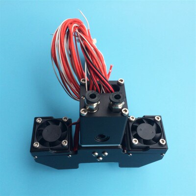3D打印机配件UM2+十字滑块+E3D Chimera直通式挤出机2进2出挤出头
