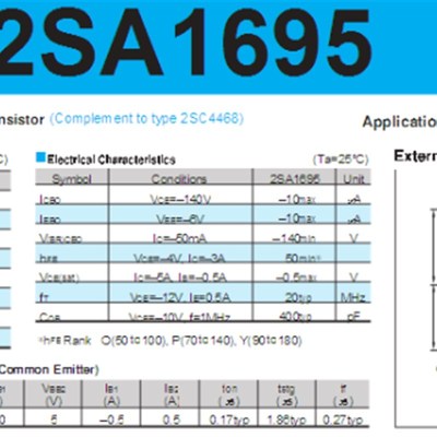 2SA1695/2SC4468音响对管(Y档)大功率原装全新日本三肯功放对管