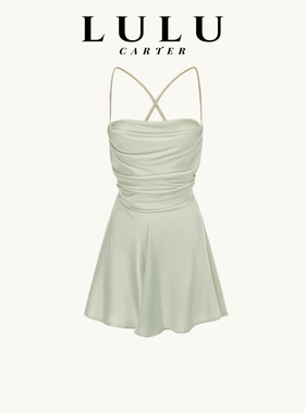 2025年新款绝美睡裙女高级感绿色纯欲风真丝吊带性感睡衣蕾丝设计