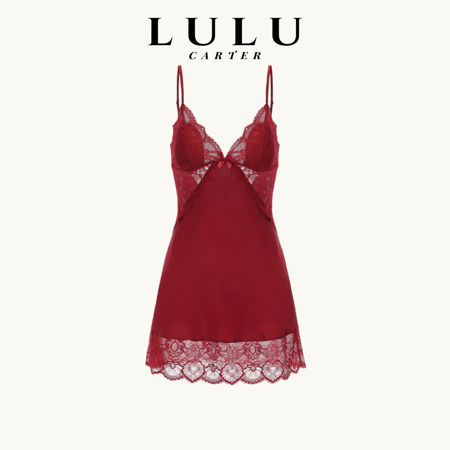 纯欲性感吊带睡裙女真丝可爱蕾丝带胸垫红色本命年睡衣晨袍家居服