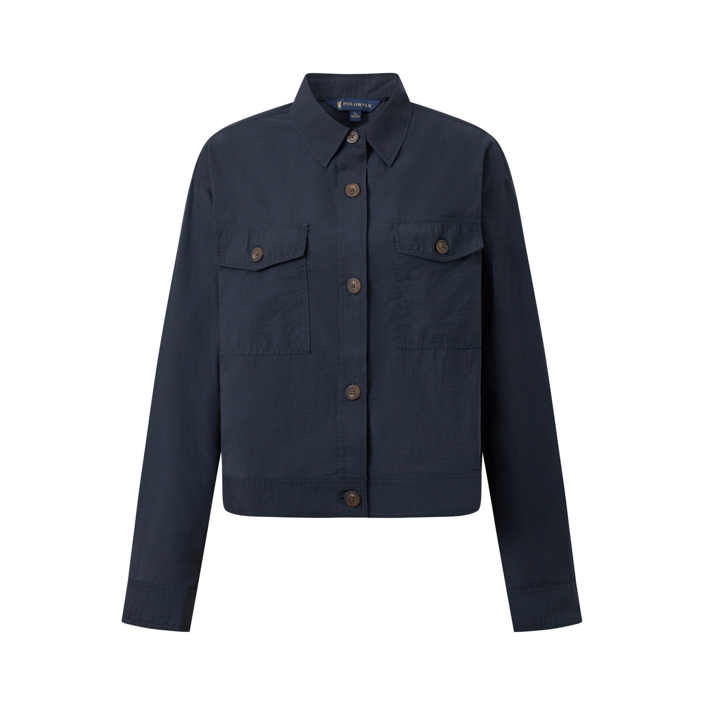 POLOWALK女装2026春季新款女士简系翻领休闲外套纯色基础