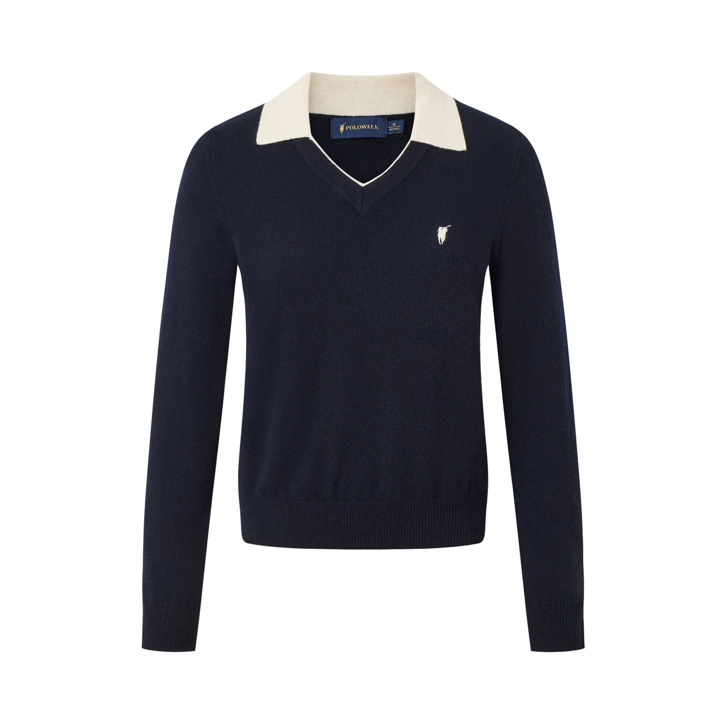 【特惠】【100%绵羊毛】POLOWALK羊毛衫2026春季撞色