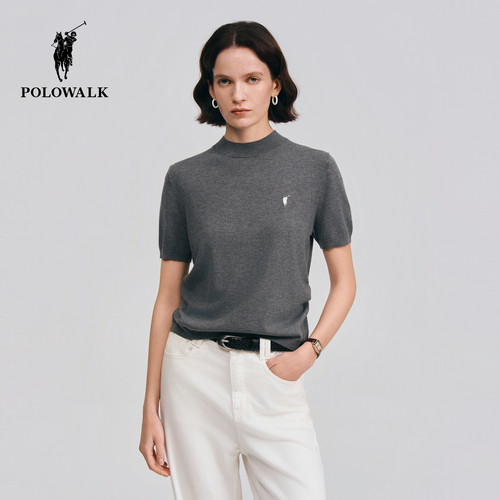 polowalk女士短袖针织衫百搭T恤