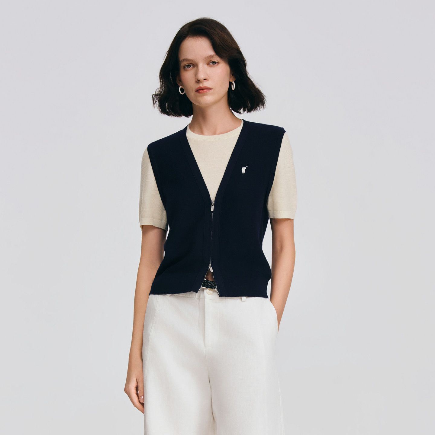 【含羊毛】POLOWALK女士短袖针织衫2026春夏新款假两件圆领T恤,女装/女士精品,毛针织衫,淘宝优惠券,粉丝福利购,淘宝优惠卷