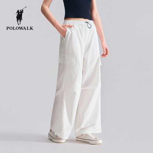 POLOWALK女士纯色休闲裤工装裤