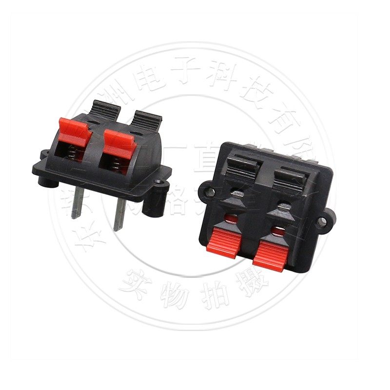 WP4-3线夹 4位音箱接线柱4P弹簧接线座四脚直插测试夹